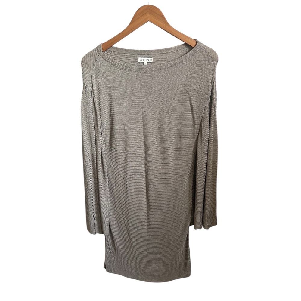 Reiss Taupe Tunic Shift Dress Size Small